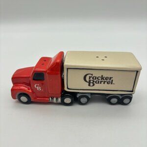 Cracker Barrel Salt & Pepper Shakers UNUSED Semi Truck And Trailer
